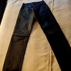 "Vintage" Mens Diesel Black Leather Pants Size 31